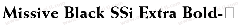 Missive Black SSi Extra Bold字体转换